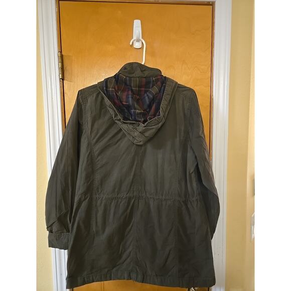 Orvis Waxed Cotton Anorak Rain Jacket Olive Sz M Coat - Picture 8 of 10